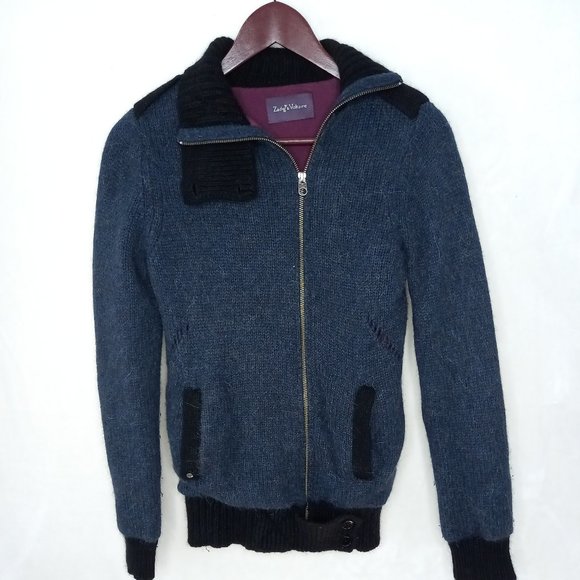 Zadig Voltaire Alpaca Wool High Neck Zip Sweater (S) - Picture 2 of 11